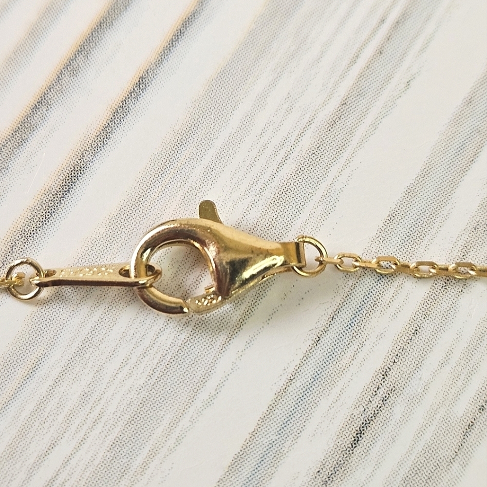 Rachel Zoe Three Clover Bracelet in Onyx and Gold Plated Sterling Silver NWT - Picture 2 of 7